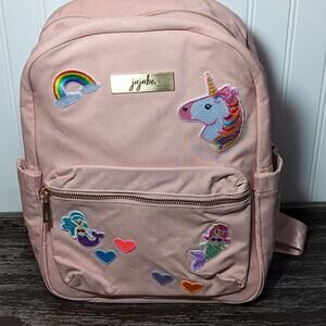 Jujube Girls Pink Mermaid Unicorn Rainbow Hearts Backpack